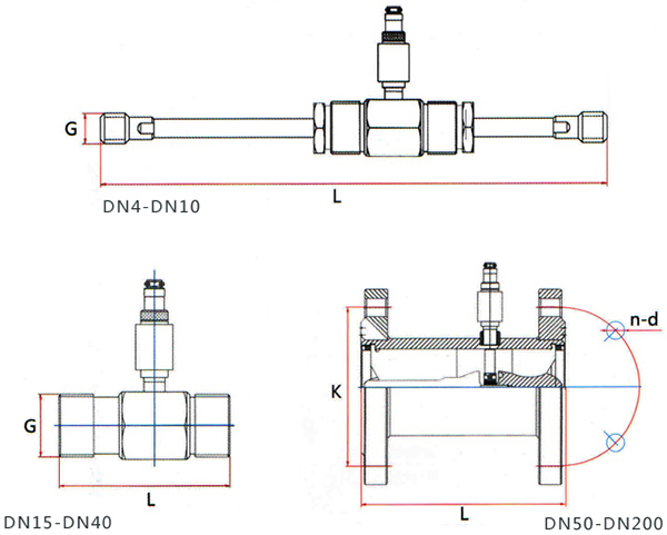 dn100渦輪流量計外形圖